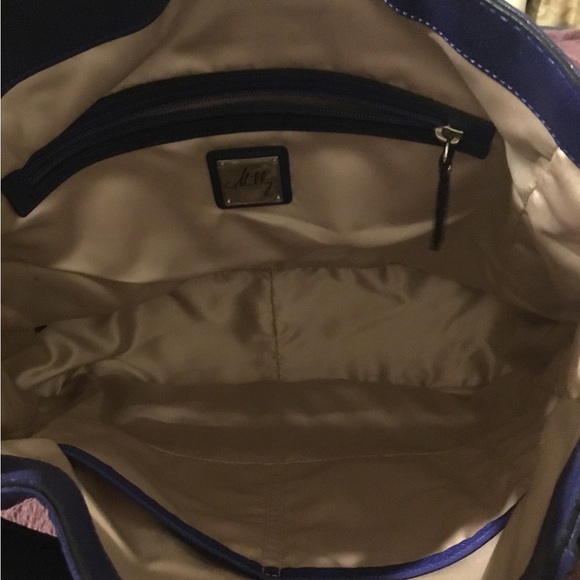 Milly Royal Blue Leather Medium Size Shoulder Bag - Picture 8 of 16